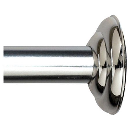 ZENITH Zenith 653SS Chrome Decorative Screw Mount Shower Rod 191737